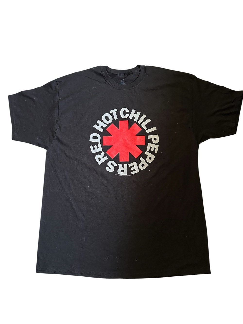 Red Hot Chili Peppers Asterisk Black Red Logo Vintage T-shirt 2XL - Picture 1 of 4